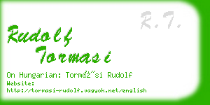 rudolf tormasi business card